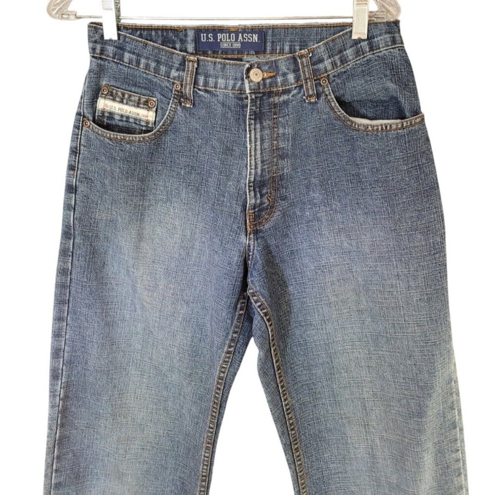 Vtg Y2K US Polo Assn Skater Jeans Embroidered Mens 29x30 Grunge Skater
